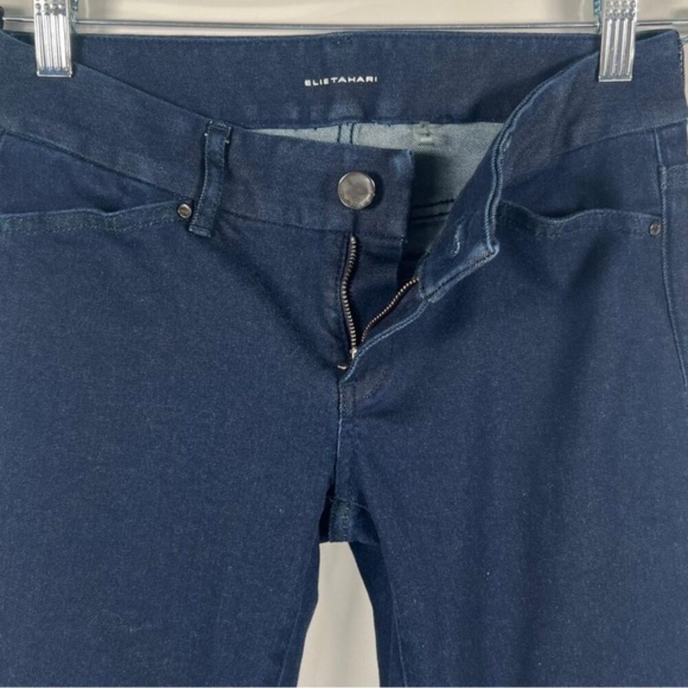 ELIE TAHARI Joey Jean Skinny Boot Mid Rise Flare Leg Jeans Style E42V1203 Size 2 - Picture 5 of 12